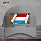 Luxemboury Flag Scroll Novelty License Plate Hat Cotton / Gray