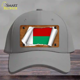 Madagascar Flag Scroll Novelty License Plate Hat Cotton / Gray