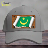 Mauritania Flag Scroll Novelty License Plate Hat Cotton / Gray