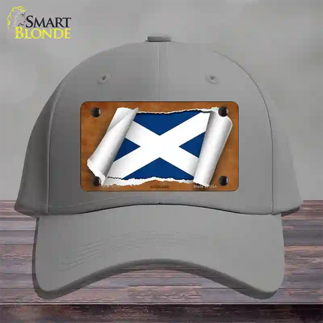 Scotland Flag Scroll Novelty License Plate Hat Cotton / Gray