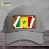 Senegal Flag Scroll Novelty License Plate Hat Cotton / Gray