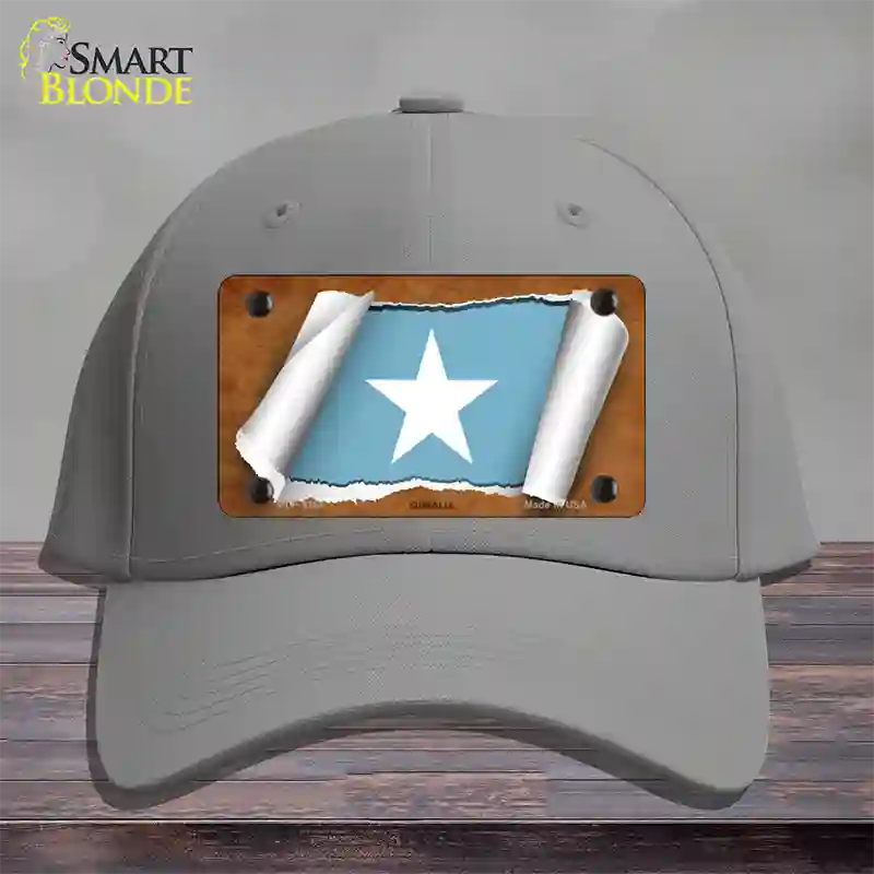 Somalia Flag Scroll Novelty License Plate Hat Cotton / Gray