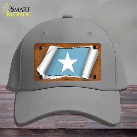 Somalia Flag Scroll Novelty License Plate Hat Cotton / Gray