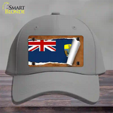 St Helena Flag Scroll Novelty License Plate Hat Cotton / Gray