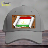 Tajikistan Flag Scroll Novelty License Plate Hat Cotton / Gray