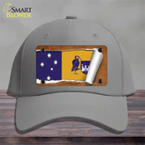 Australian Capital Flag Scroll Novelty License Plate Hat Cotton / Gray