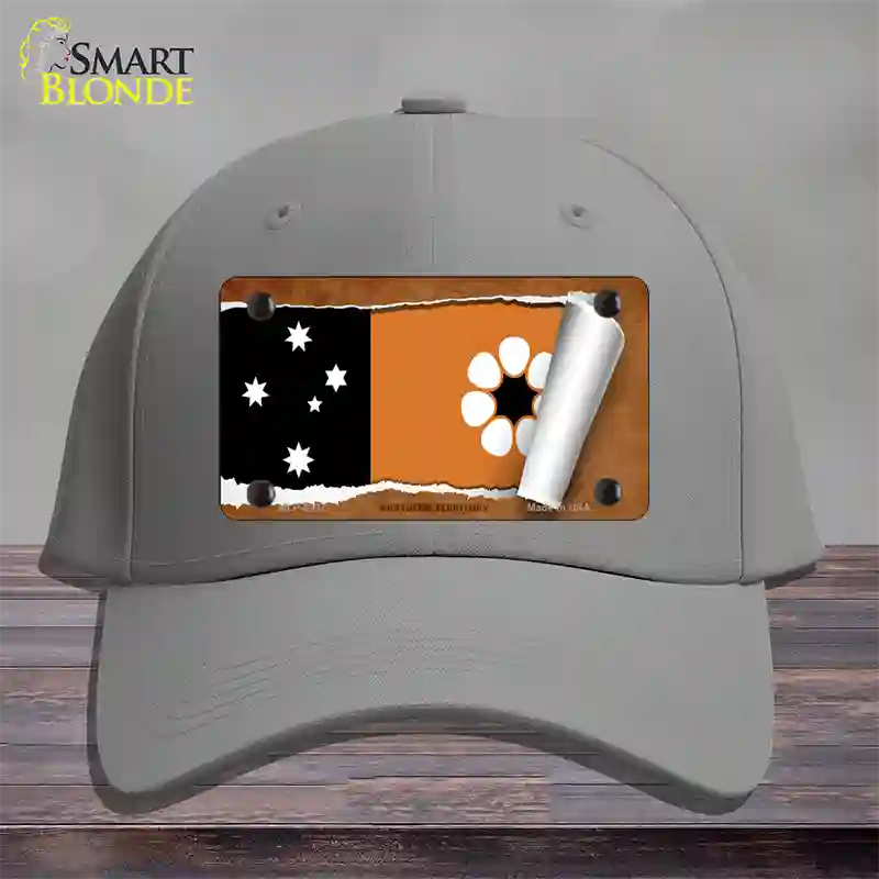 Northern Territory Flag Scroll Novelty License Plate Hat Cotton / Gray