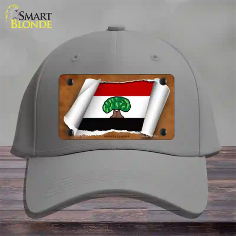 Oromia Ethiopia Flag Scroll Novelty License Plate Hat Cotton / Gray