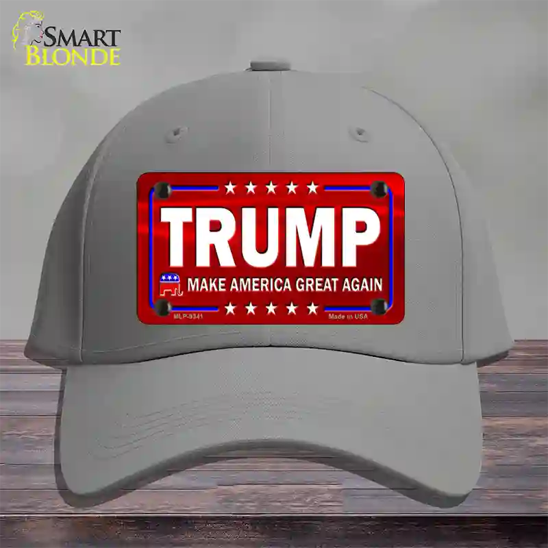 Trump Red Novelty License Plate Hat Cotton / Gray