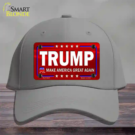 Trump Red Novelty License Plate Hat Cotton / Gray