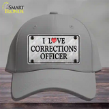 I Love Corrections Officer Novelty License Plate Hat Cotton / Gray