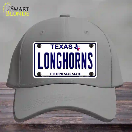 Longhorn Texas Novelty License Plate Hat Cotton / Gray