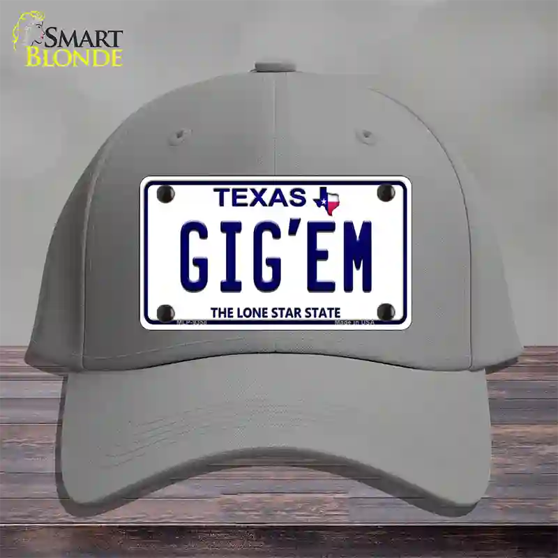 Gigem Texas Novelty License Plate Hat Cotton / Gray