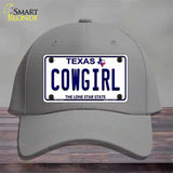 Cowgirl Texas Novelty License Plate Hat Cotton / Gray