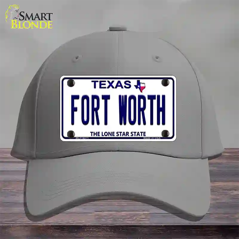 Fort Worth Texas Novelty License Plate Hat Cotton / Gray