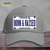 Born and Raised Texas Novelty License Plate Hat Cotton / Gray