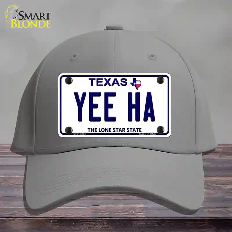 Yee Ha Texas Novelty License Plate Hat Cotton / Gray