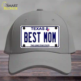 Best Mom Texas Novelty License Plate Hat Cotton / Gray