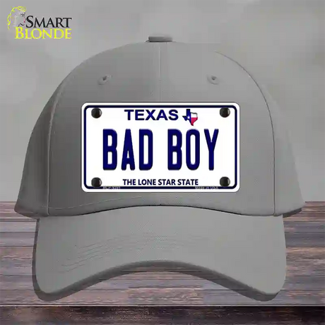 Bad Boy Texas Novelty License Plate Hat Cotton / Gray