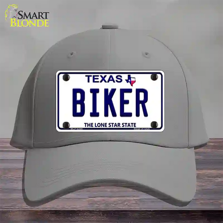 Biker Texas Novelty License Plate Hat Cotton / Gray