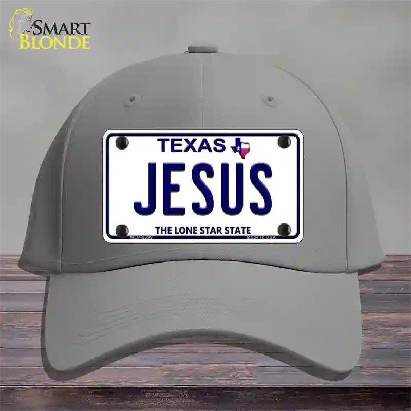 Jesus Texas Novelty License Plate Hat Cotton / Gray