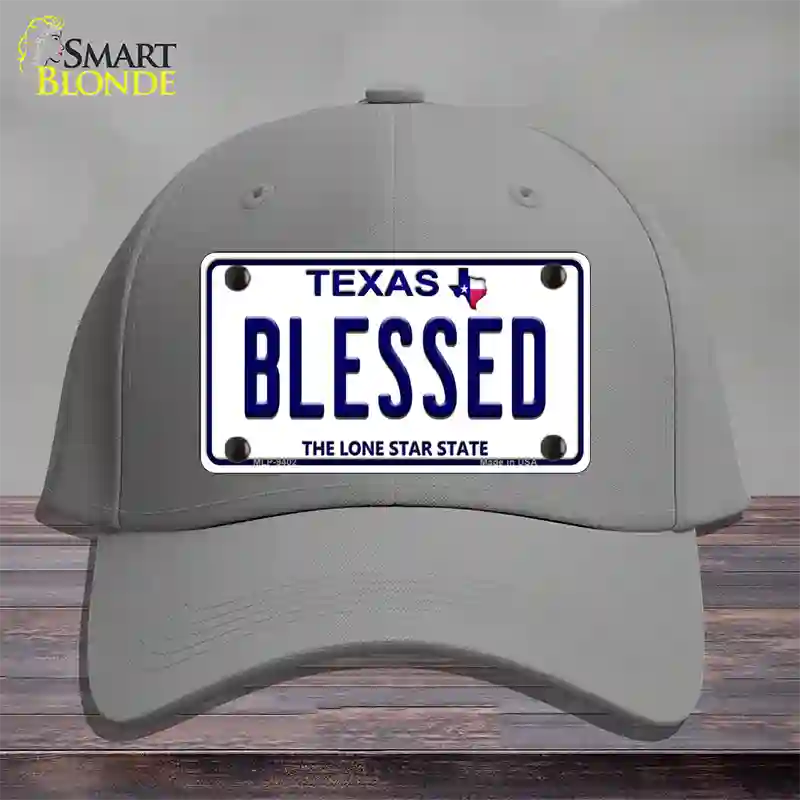 Blessed Texas Novelty License Plate Hat Cotton / Gray