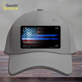 American Flag Police Novelty License Plate Hat Cotton / Gray