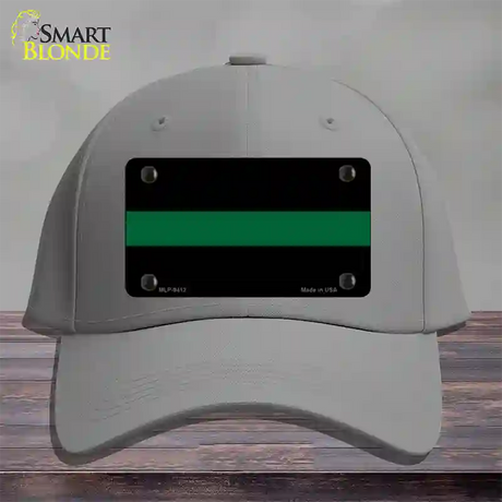 Thin Green Line Novelty License Plate Hat Cotton / Gray