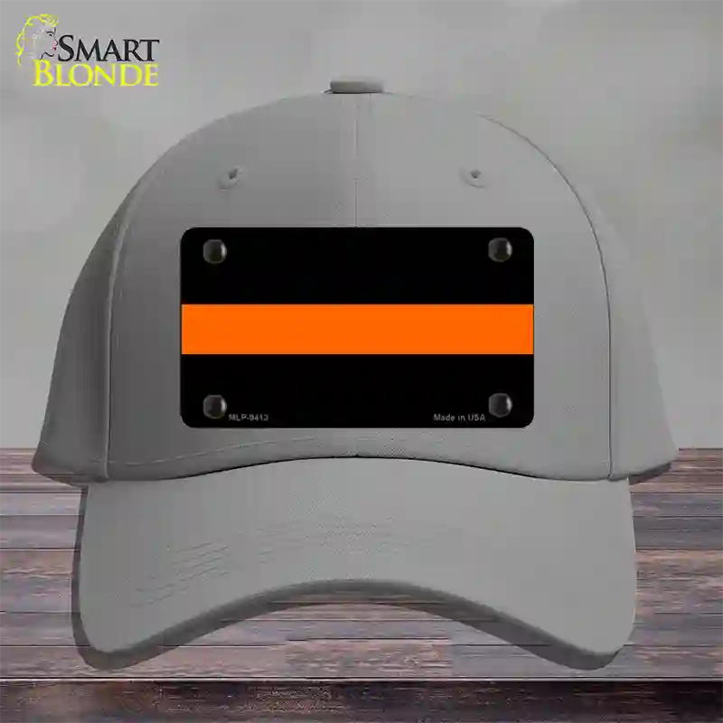 Thin Orange Line Novelty License Plate Hat Cotton / Gray