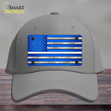 Blue American Flag Thin White Line Novelty License Plate Hat Cotton / Gray