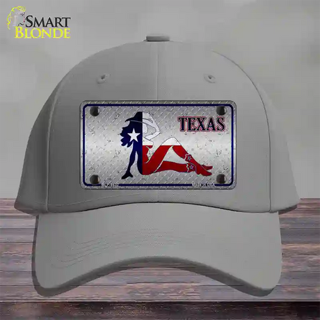 Texas Girl Diamond Novelty License Plate Hat Cotton / Gray