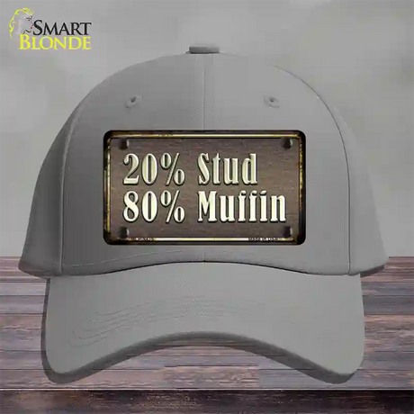 20 Percent Stud Novelty License Plate Hat Cotton / Gray