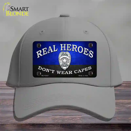 Real Heroes Blue Novelty License Plate Hat Cotton / Gray