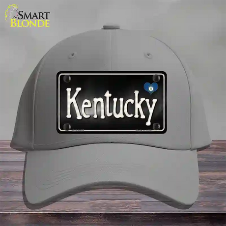 Kentucky Flag Script Novelty License Plate Hat Cotton / Gray