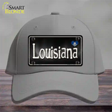 Louisiana Flag Script Novelty License Plate Hat Cotton / Gray