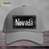 Nevada Flag Script Novelty License Plate Hat Cotton / Gray