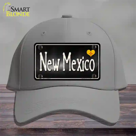 New Mexico Flag Script Novelty License Plate Hat Cotton / Gray