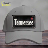 Tennessee Flag Script Novelty License Plate Hat Cotton / Gray