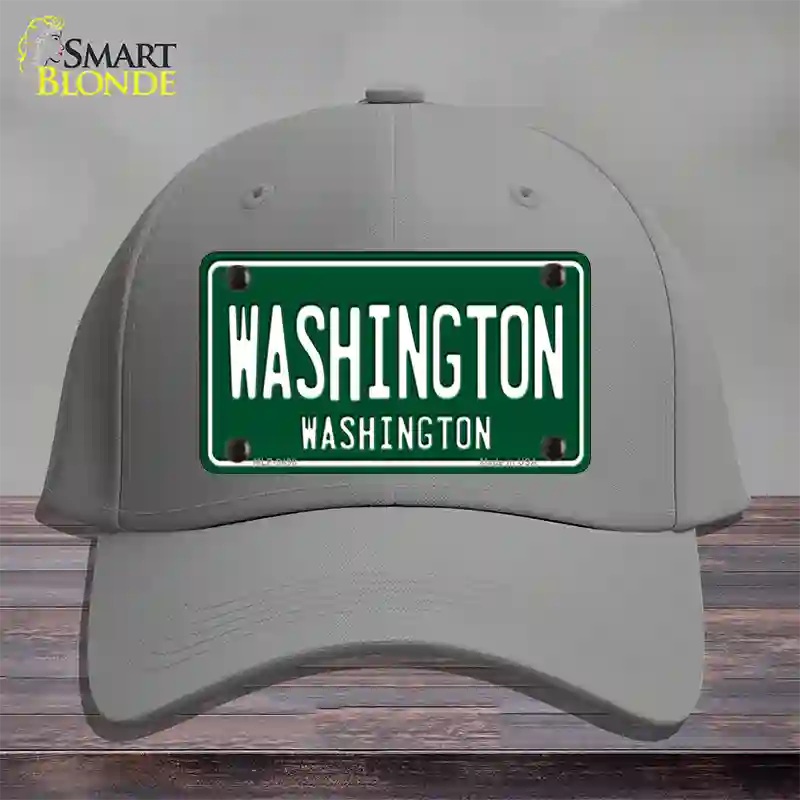 Washington Vintage Green Novelty License Plate Hat Cotton / Gray