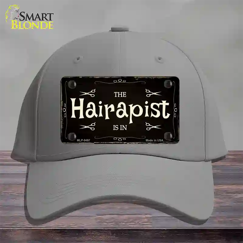 Hairapist Novelty License Plate Hat Cotton / Gray