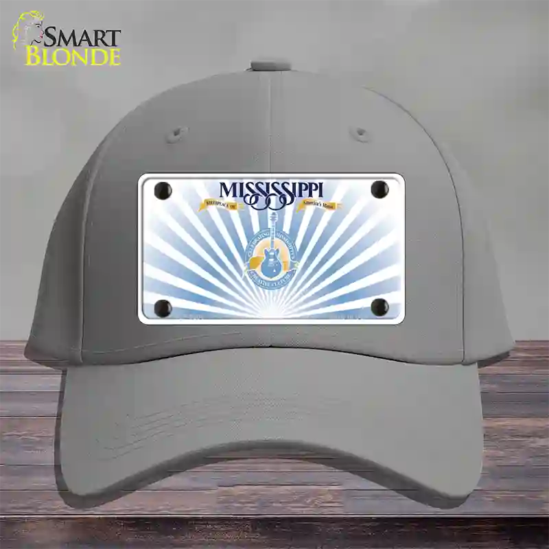 Mississippi Creative Culture Blank Novelty License Plate Hat Cotton / Gray