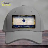 South Carolina I Breathe Rusty Blank Novelty License Plate Hat Cotton / Gray