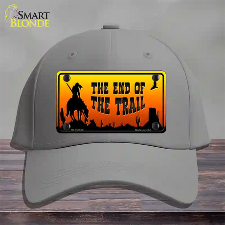 End Of Trail Scenic Novelty License Plate Hat Cotton / Gray