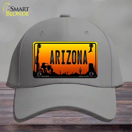 Jeep Arizona Scenic Novelty License Plate Hat Cotton / Gray