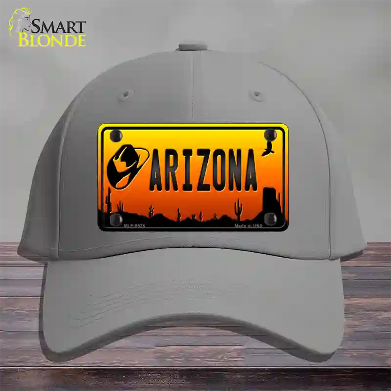 Cowboy Hat Arizona Scenic Novelty License Plate Hat Cotton / Gray