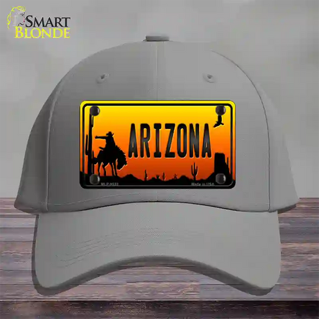 Rodeo Arizona Scenic Novelty License Plate Hat Cotton / Gray