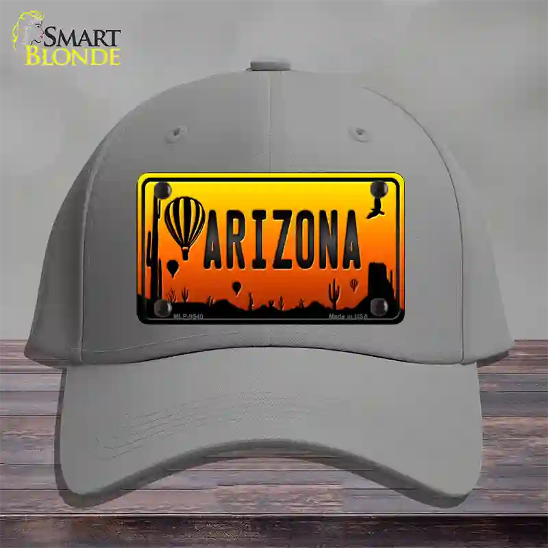 Balloon Arizona Scenic Novelty License Plate Hat Cotton / Gray