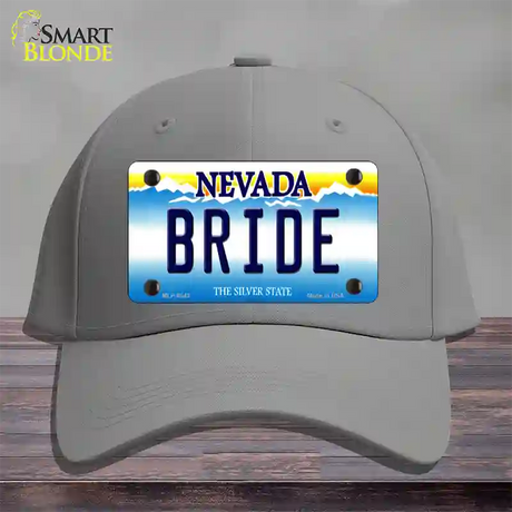 Bride Nevada Novelty License Plate Hat Cotton / Gray