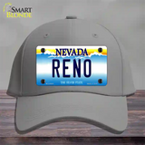 Reno Nevada Novelty License Plate Hat Cotton / Gray