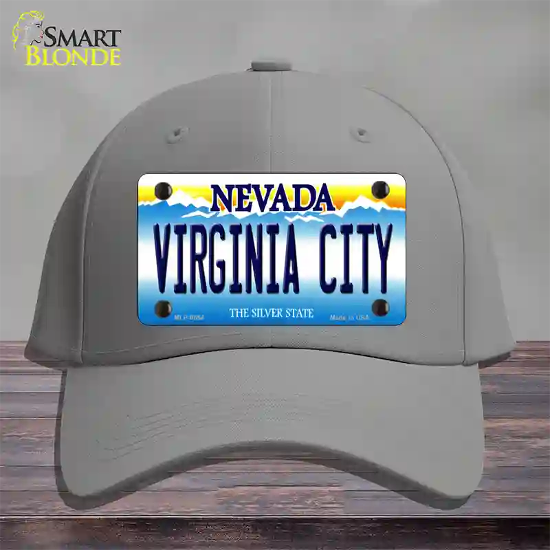 Virginia City Nevada Novelty License Plate Hat Cotton / Gray